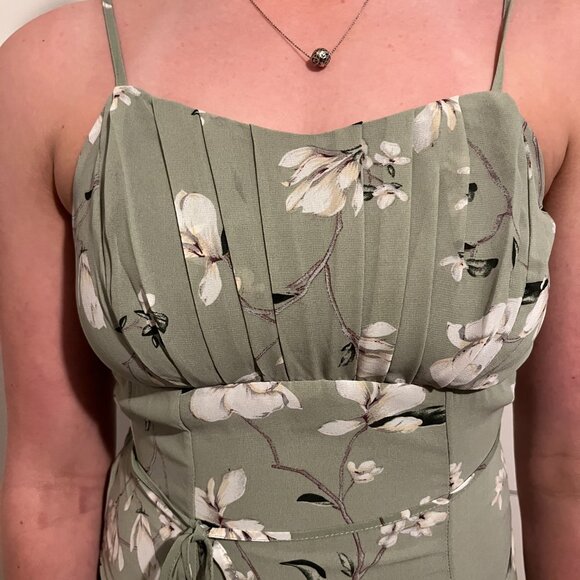 Pale green chiffon summer dress - Picture 11 of 11